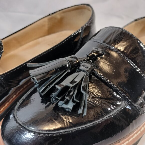 Naturalizer August Black Patent Leather Tassel Loafers - Picture 6 of 9